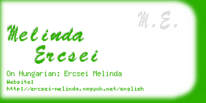 melinda ercsei business card